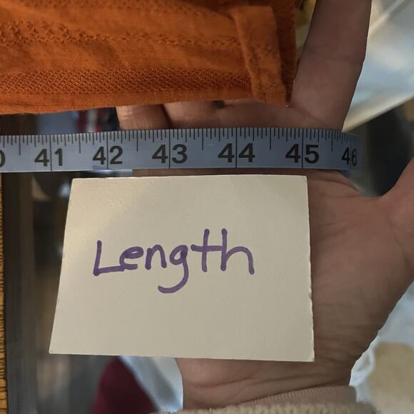 Umgee Women Milk Maid Smocked Tiered Orange Dress L Balloon Sleeve Cottage Fall - Picture 11 of 13